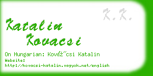 katalin kovacsi business card